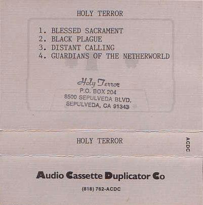 HOLY TERROR - Demo 1986 cover 