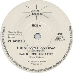 JOE LETHAL - Don't Come Back cover 