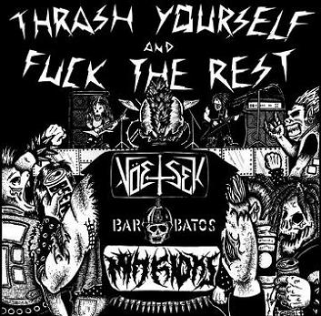MINKIONS - Thrash Yourself and Fuck the Rest cover 