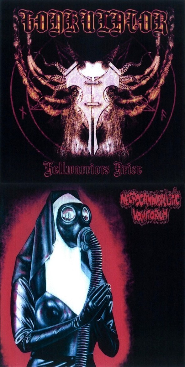 NECROCANNIBALISTIC VOMITORIUM - Hellwarriors Arise / Untitled cover 
