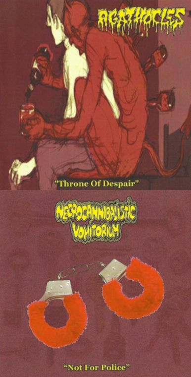 NECROCANNIBALISTIC VOMITORIUM - Throne of Despair / Not for Police cover 