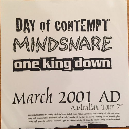 ONE KING DOWN - March 2001 AD Australian Tour 7
