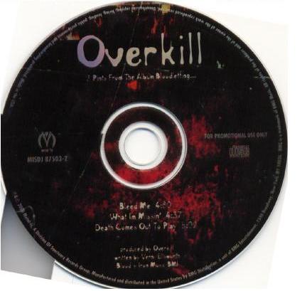 OVERKILL - 3 Pints from the Album Bloodletting... cover 