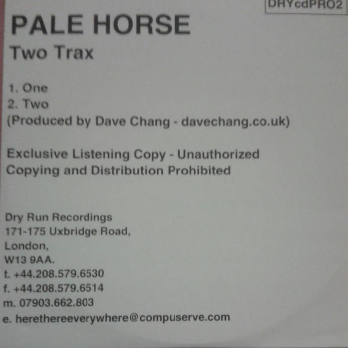 PALEHORSE - Two Trax cover 
