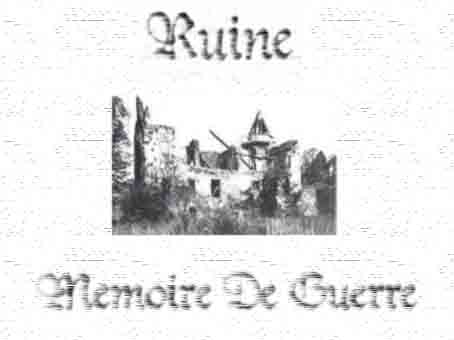 RUINE - Mémoire De Guerre cover 