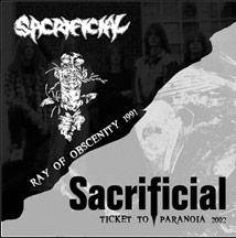 SACRIFICIAL - Ray of Obscenity / Ticket to Paranoia cover 
