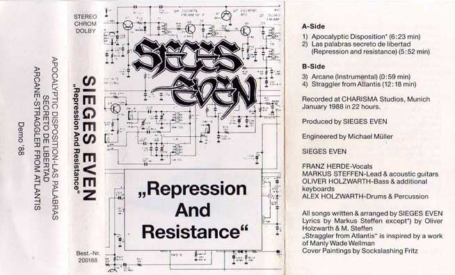 SIEGES EVEN - Repression & Resistance cover 