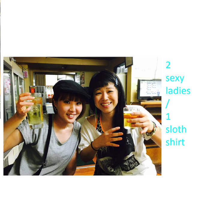 SLOTH - 2 Sexy Ladies​/​1 Sloth Shirt cover 