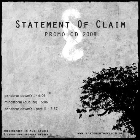STATEMENT OF CLAIM - Promo CD 2008 cover 