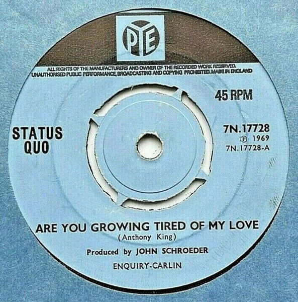 STATUS QUO - Are You Growing Tired Of My Love cover 