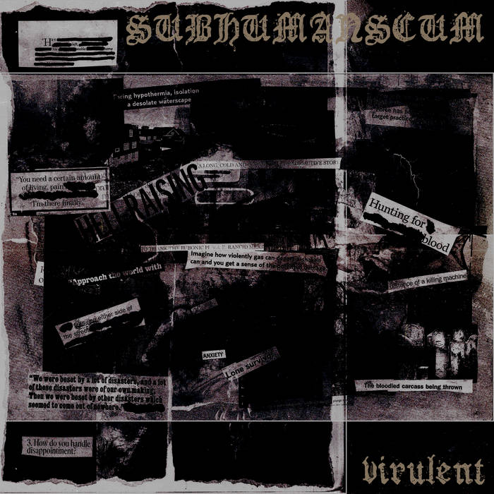 SUBHUMAN SCUM - Virulent cover 