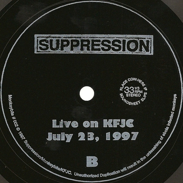 SUPPRESSION - Benümb / Suppression cover 