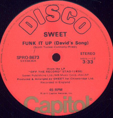 SWEET - Funk It Up cover 