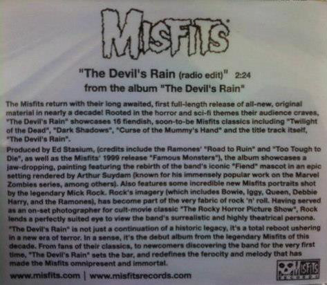 THE MISFITS - Devils Rain cover 