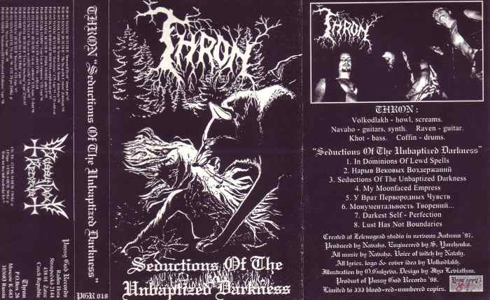 T.H.R.O.N. - Seductions of the Unbaptised Darkness cover 