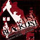 BLACKLIST LTD. Tonight My Life Is On Fire album cover