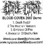 BLOOD COVEN Promo 2007 album cover