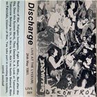 DISCHARGE Live At The Lyceum; 24th May 1981 album cover