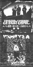UNHOLY GRAVE Slaughtered / Crime Scene album cover