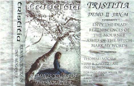 TRISTITIA - Reminiscences of the Mourner cover 