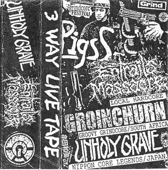 UNHOLY GRAVE - 3 Way Live Tape cover 