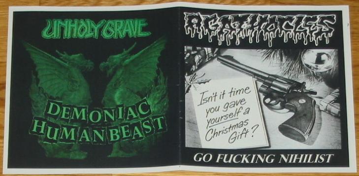 UNHOLY GRAVE - Demoniac Human Beast / Go Fucking Nihilist cover 