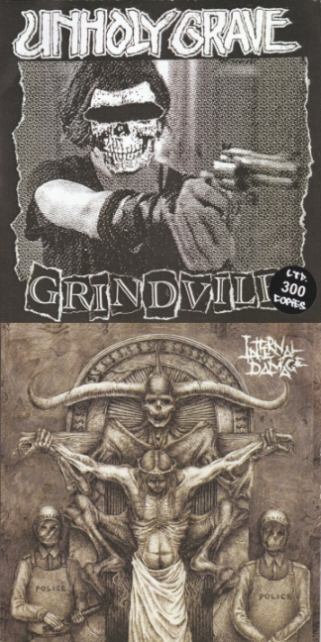 UNHOLY GRAVE - Grindville / Internal Damage cover 
