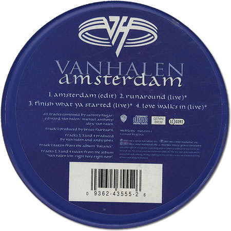 VAN HALEN - Amsterdam cover 