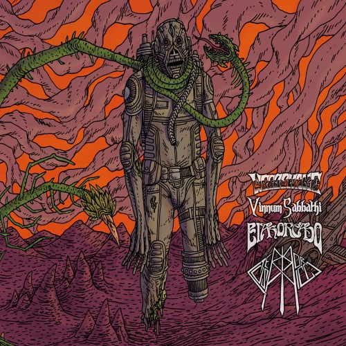 VINNUM SABBATHI - El Ahorcado​ / ​Terror Cósmico​ / ​Vinnum Sabbathi​ / ​Weedsnake Split cover 