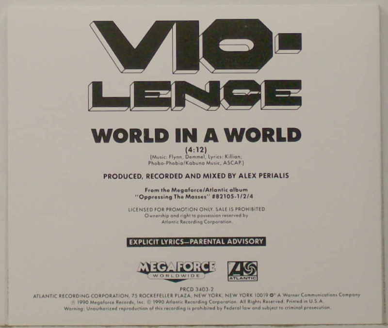 VIO-LENCE - World in a World cover 