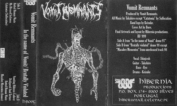 VOMIT REMNANTS - In the Name of Vomit / Brutally Violated cover 