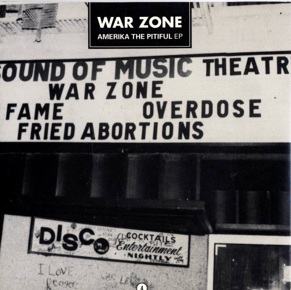 WAR ZONE (CA) - Amerika The Pitiful EP cover 
