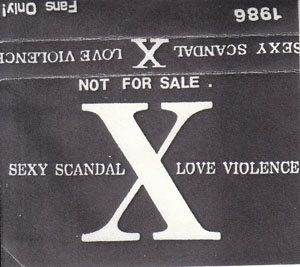 X JAPAN - Sexy Scandal Love Violence (1986) cover 