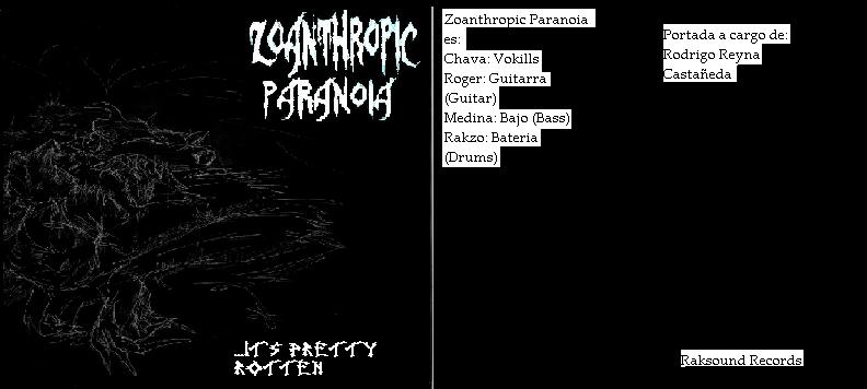 ZOANTHROPIC PARANOIA - ...It's Pretty Rotten cover 